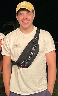 Brendan standing outside